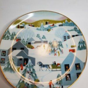 1982 World Book Ency Home for Christmas Coll Plate